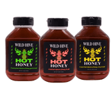Find Your Flame Bundle - Wild Hive Hot Honey Chili Sting, Garlic Inferno and Citrus Blaze. 