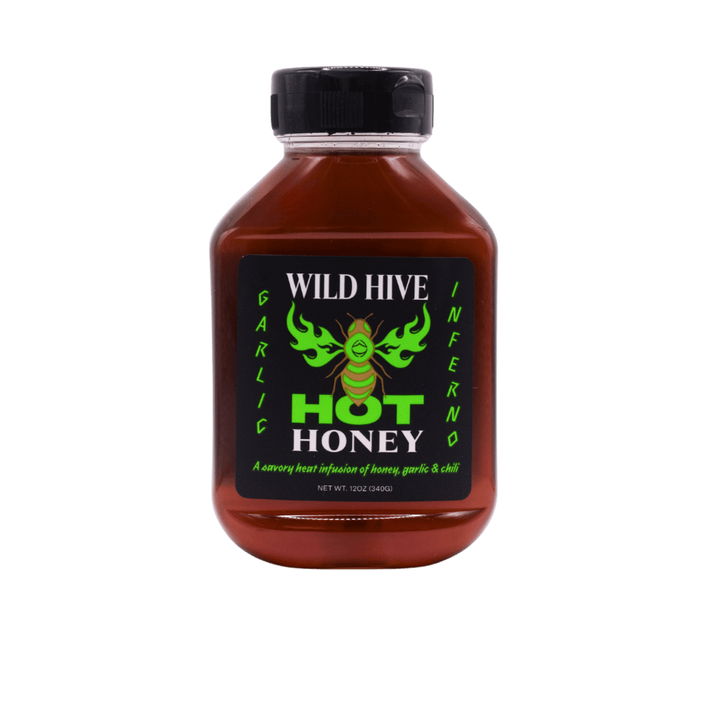 Bottle of Wild Hive Hot Honey, Garlic Inferno