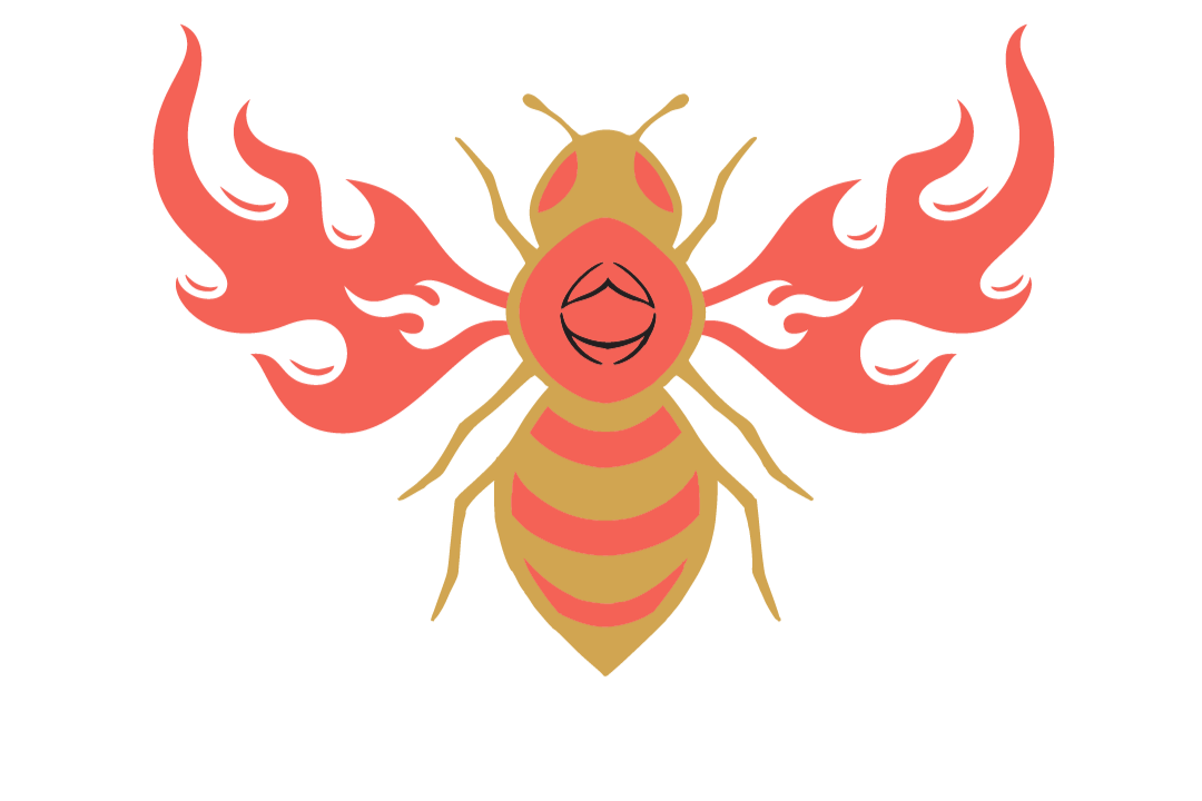 Wild Hive Hot Honey Chili Sting Bee with Fire Flame Wings 